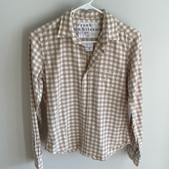 Frank & Eileen Button Down "the Barry" - Camel Check/Plaid - Extra Small XS - Picture 16 of 16